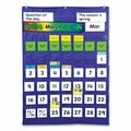 Carson Dellosa Complete Calendar and Weather Pocket Chart, 51 Pockets, 26 x 37.25, Blue 158003